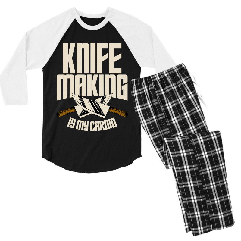 Funny Knife Making Is My Cardio Knife Making Men's 3/4 Sleeve Pajama Set | Artistshot