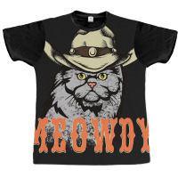 Meowdy Funny Country Music Cat Cowboy Hat Vintage Graphic T-shirt | Artistshot