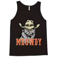 Meowdy Funny Country Music Cat Cowboy Hat Vintage Tank Top | Artistshot