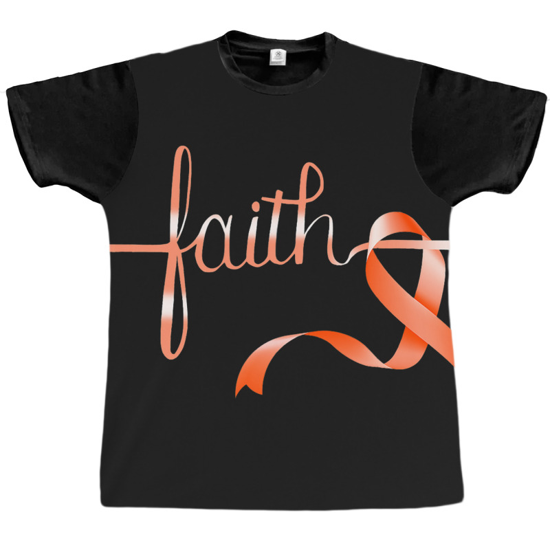 Faith In In Fight Kidney Cancer Gift Kidney Cancer Graphic T-shirt | Artistshot