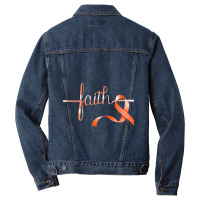 Faith In In Fight Kidney Cancer Gift Kidney Cancer Men Denim Jacket | Artistshot