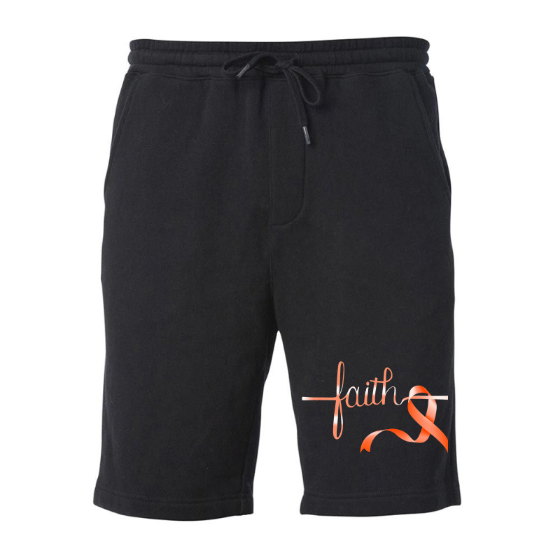 Faith In In Fight Kidney Cancer Gift Kidney Cancer Fleece Short | Artistshot