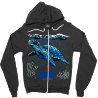 Sea Turtle Beach Lover Ocean Animal Marine Turtles Zipper Hoodie | Artistshot