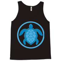 Sea Turtle Blue Round Logo For World Turtle Day De Tank Top | Artistshot