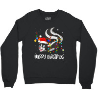 Skunks Lover Xmas Lighting Santa Hat Skunks Christ Crewneck Sweatshirt | Artistshot