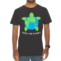 Save The Planet Turtle Ecofriendly Earth Day 21 Vintage T-shirt | Artistshot