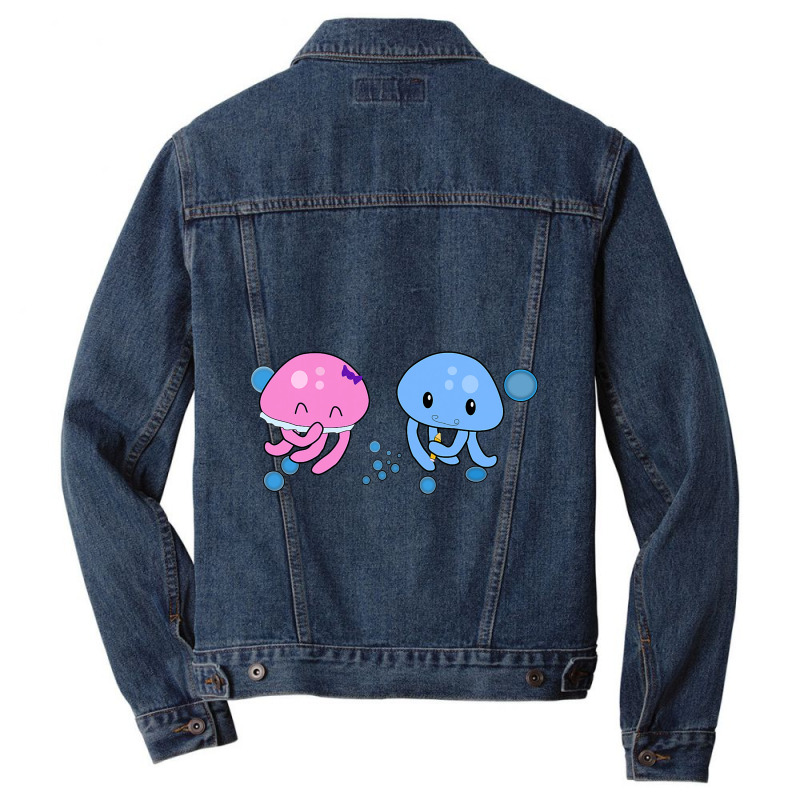 Silly Chibi Jellyfish Kids Men Denim Jacket | Artistshot