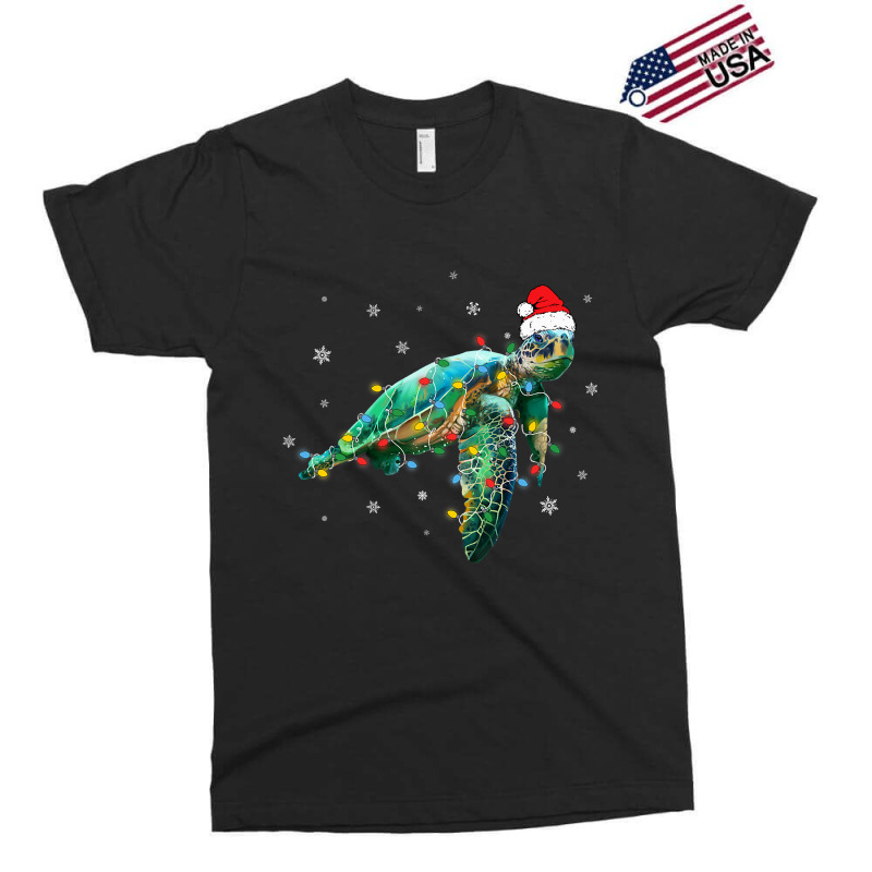 Sea Turtle Christmas Lights Funny Santa Hat Merry  Exclusive T-shirt by VanesaSettles | Artistshot