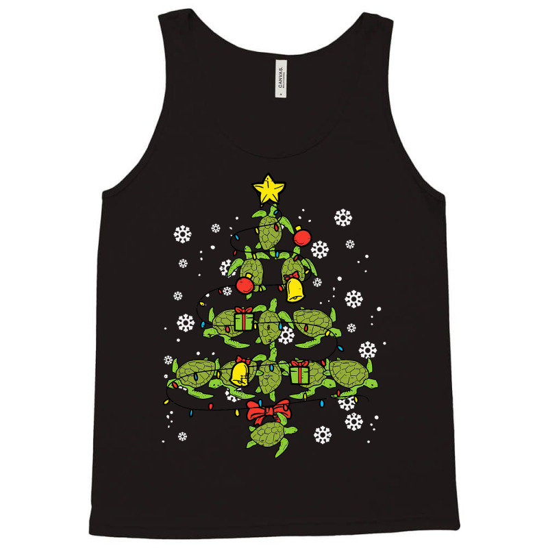 Sea Turtle Christmas Tree Animal Xmas Women Men Ki Tank Top by GwendalyForsberg | Artistshot