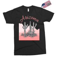 Saguaro Cactus Arizona Desert Scene Coral Pink Exclusive T-shirt | Artistshot