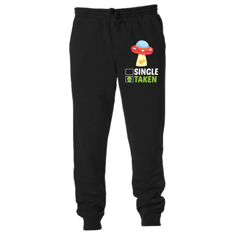 Single Or Taken Alien Space Ship Funny Valentines  Unisex Jogger | Artistshot