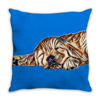 A Close-up Photo Of A Cute Si Throw Pillow | Artistshot