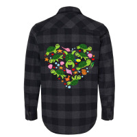 Sea Turtle Heart Valentines Day Cute Boys Girls Ki Flannel Shirt | Artistshot