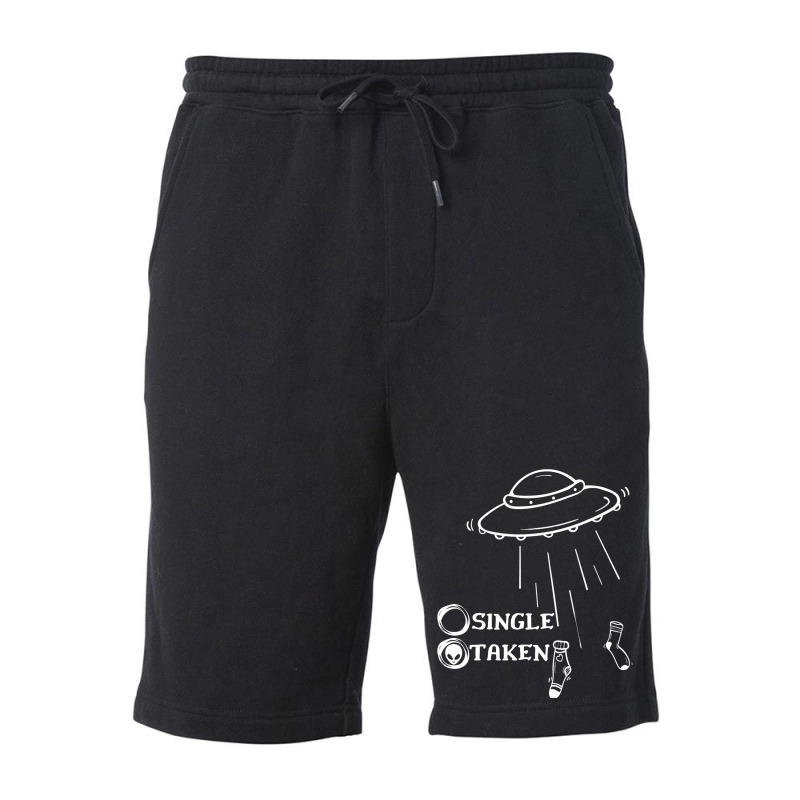 Single Or Taken Funny Alien Ufo Valentines Day Fleece Short | Artistshot