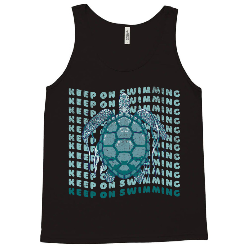 Sea Turtle Keep Swimming Earth Day Plastic Free Se Tank Top | Artistshot