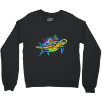 Save The Sea Turtles Funny Environmental Turtle Lo Crewneck Sweatshirt | Artistshot