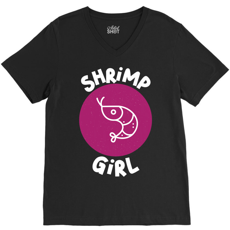 Shrimp Girl Seafood Shrimp V-neck Tee | Artistshot