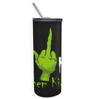 Middle Finger Them Kids Skinny Tumbler | Artistshot