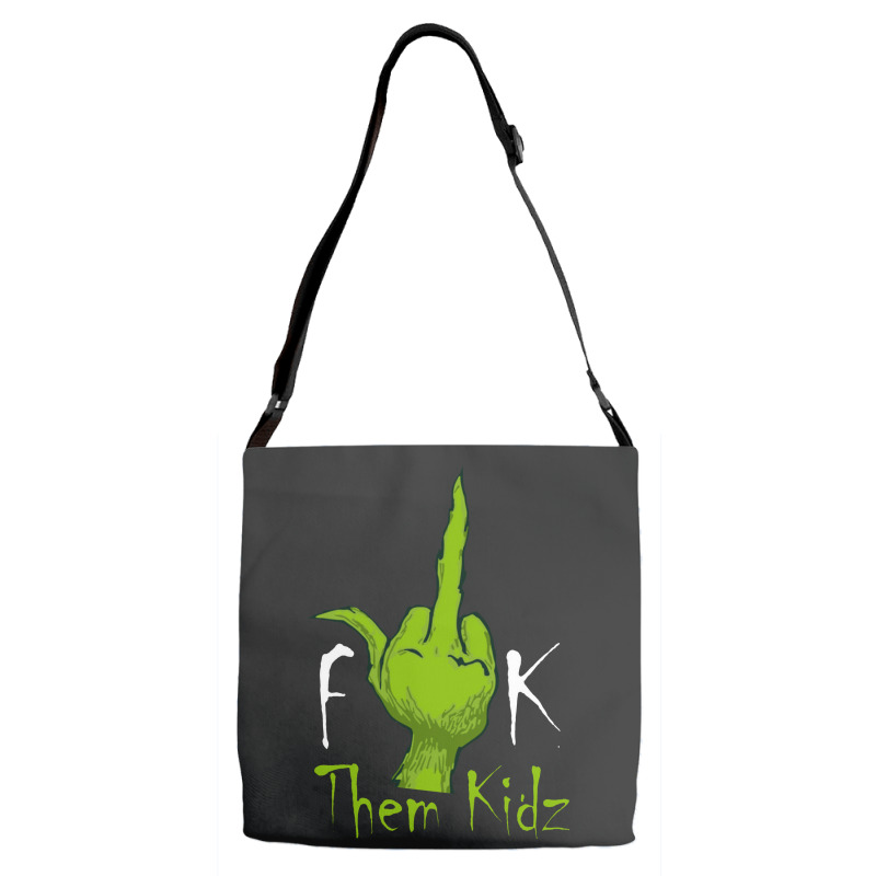 Middle Finger Them Kids Adjustable Strap Totes | Artistshot