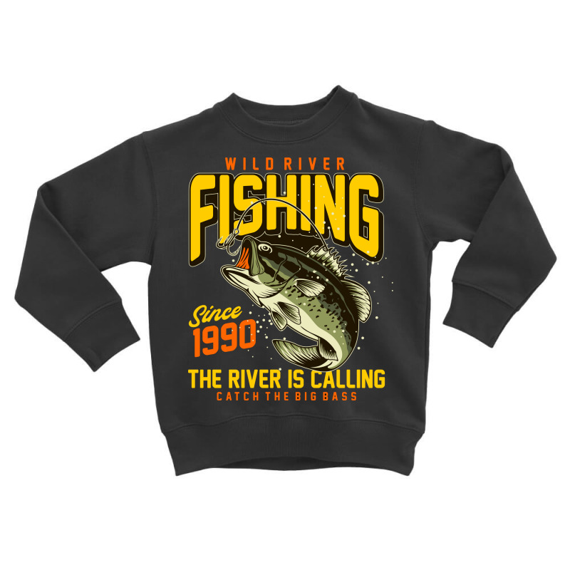 Vector River Fishing T Shirt Graphic Toddler Sweatshirt | Artistshot