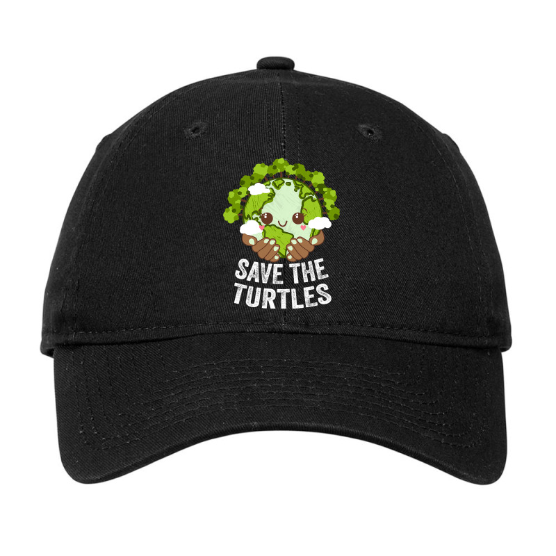 Save The Turtles Ecology Ocean Ecosystem Sea Turtl Adjustable Cap by GiovayPool | Artistshot