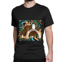 Sea Turtle Mushroom Earth Day Retro Animal Environ Classic T-shirt | Artistshot