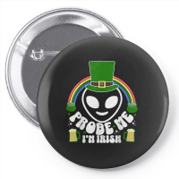 St Paddys Day Im Irish Funny St Patricks Day Alien Pin-back Button | Artistshot