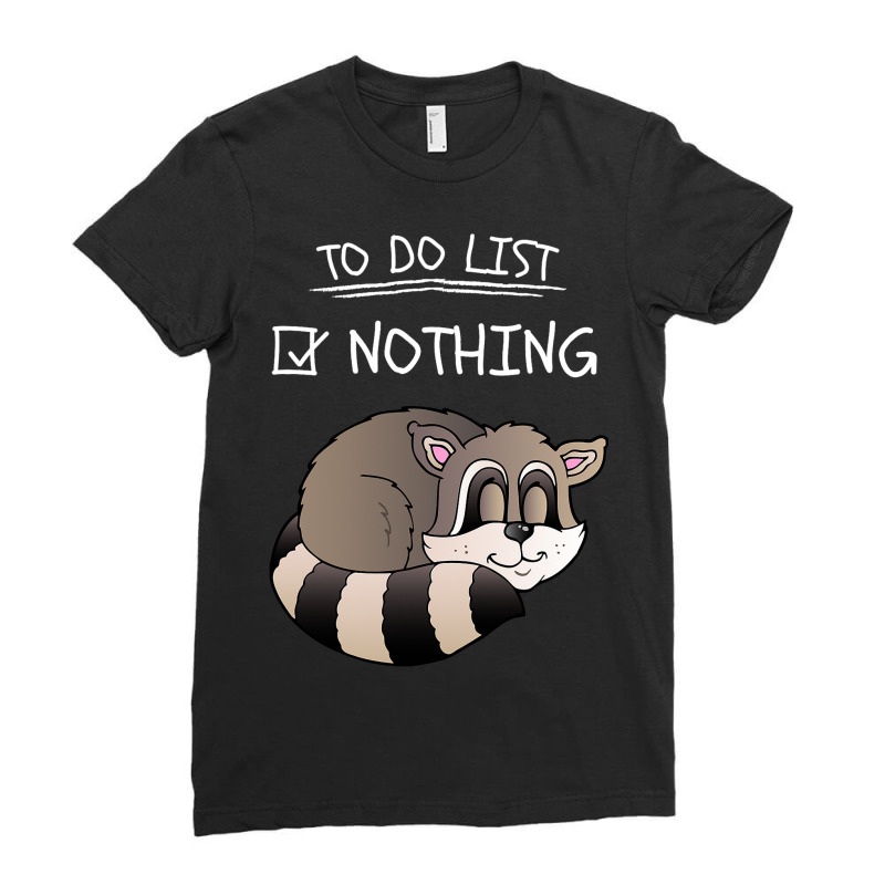 Skunk Cute Slacker Animal To Do List Ladies Fitted T-Shirt by JayceMenchaca | Artistshot