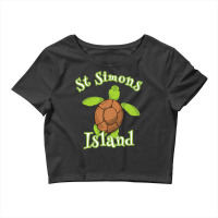 St Simons Island Georgia Whimsy Sea Turtle Crop Top | Artistshot