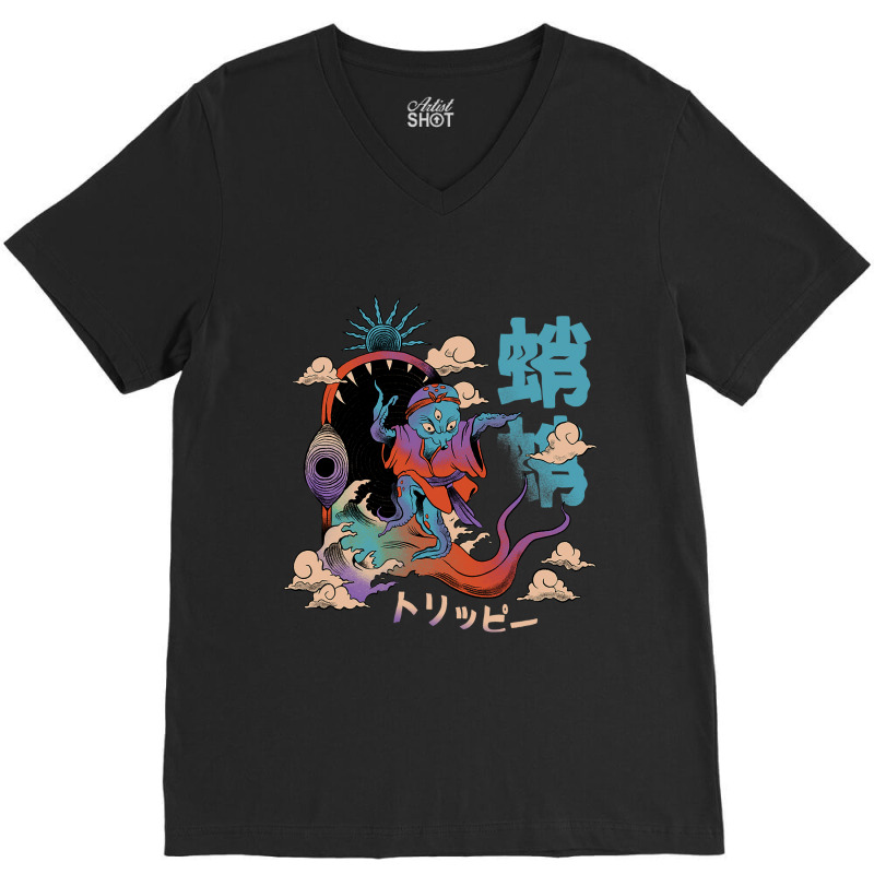 Samurai Octopus In Japanese Theme V-neck Tee | Artistshot