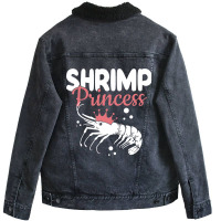 Shrimp Lover 2shrimp Recipe Crustacean Love Crab E Unisex Sherpa-lined Denim Jacket | Artistshot