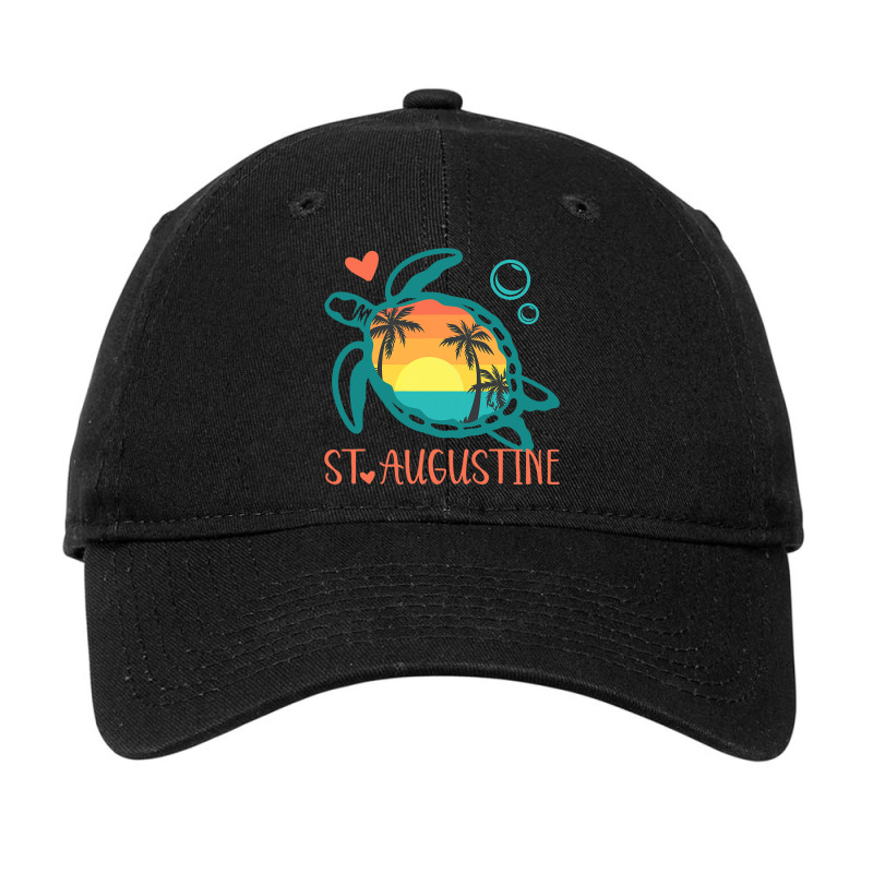 St. Augustine Florida Funny Sea Turtle Lover Gifts Adjustable Cap by KamariSalisbur | Artistshot