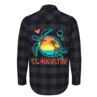 St. Augustine Florida Funny Sea Turtle Lover Gifts Flannel Shirt | Artistshot