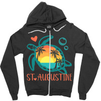 St. Augustine Florida Funny Sea Turtle Lover Gifts Zipper Hoodie | Artistshot