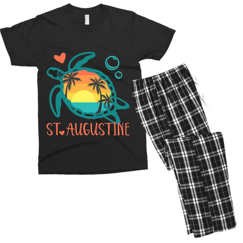 St. Augustine Florida Funny Sea Turtle Lover Gifts Men's T-shirt Pajama Set by KamariSalisbur | Artistshot