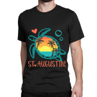 St. Augustine Florida Funny Sea Turtle Lover Gifts Classic T-shirt | Artistshot