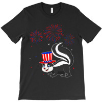 Skunk Graphic Red White Blue Fireworks Decor 4th O T-shirt | Artistshot