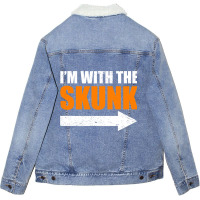 Skunk Halloween Costume For Women Halloween Shirt Unisex Sherpa-lined Denim Jacket | Artistshot