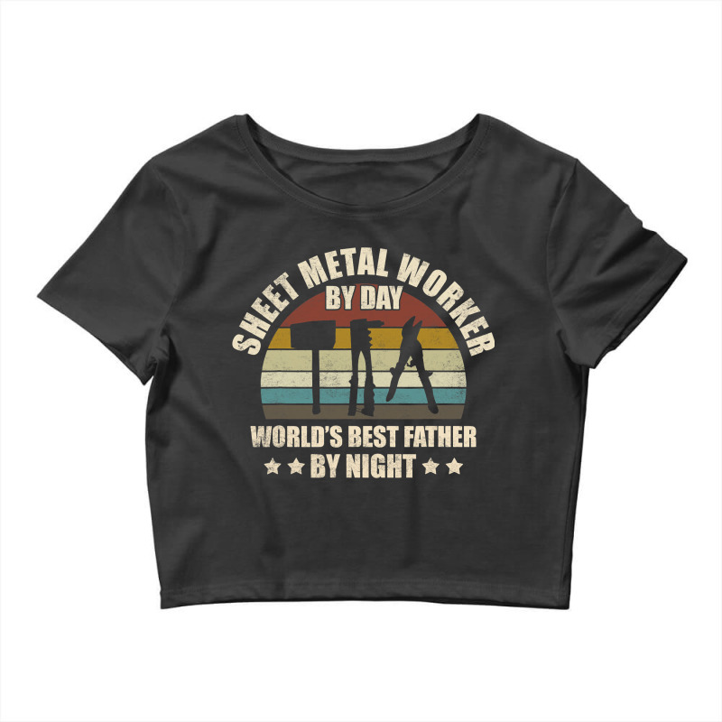 Sheet Metal Worker Dad Sheets Metalworking Crop Top by MaylynOyler | Artistshot