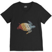 Sea Turtle Retro Style Vintage 5 5 V-neck Tee | Artistshot