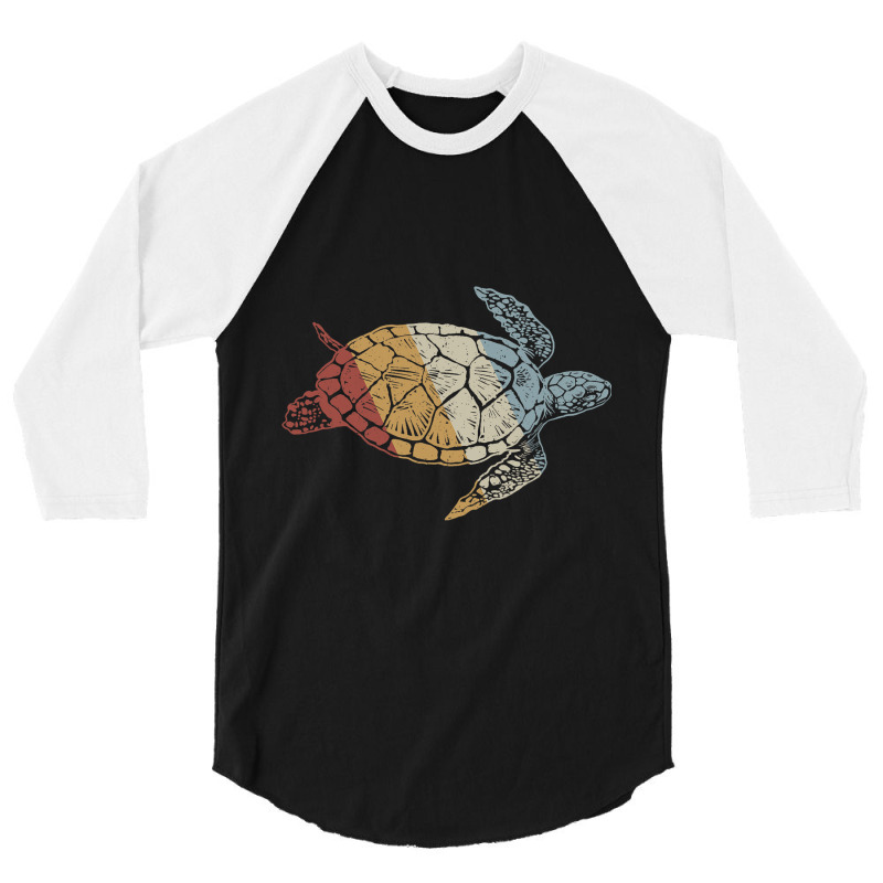 Sea Turtle Retro Style Vintage 5 5 3/4 Sleeve Shirt by CalliopEasley | Artistshot