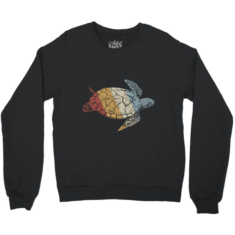 Sea Turtle Retro Style Vintage 5 5 Crewneck Sweatshirt by CalliopEasley | Artistshot