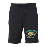 Roanoke Island North Carolina Sea Turtle Design Fleece Short | Artistshot