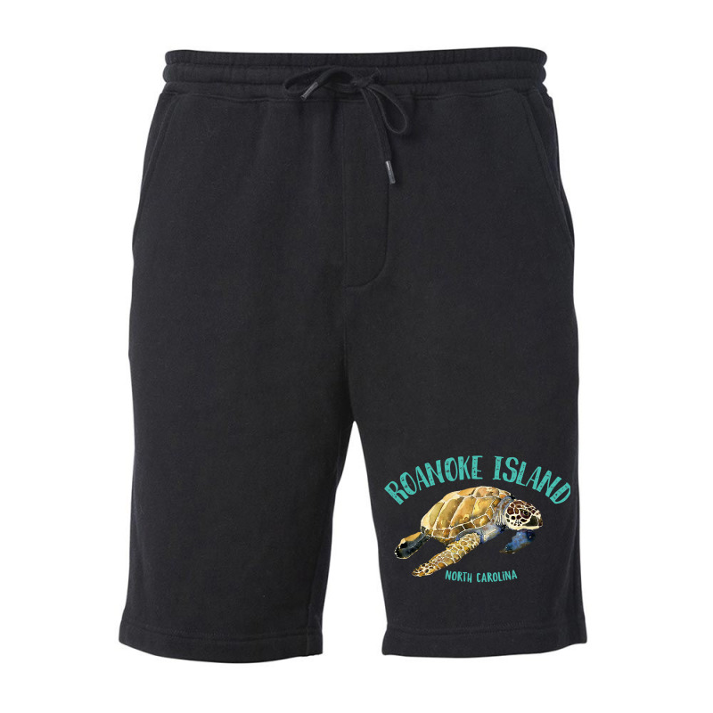 Roanoke Island North Carolina Sea Turtle Design Fleece Short | Artistshot