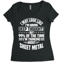 Sheet Metal Worker Smith Blacksmith Metalworking Women's Triblend Scoop T-shirt | Artistshot