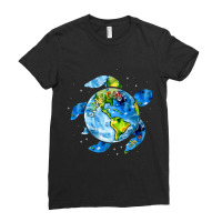 Sea Turtle Save The Planet Restore Earth Earth Day Ladies Fitted T-shirt | Artistshot