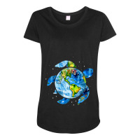 Sea Turtle Save The Planet Restore Earth Earth Day Maternity Scoop Neck T-shirt | Artistshot