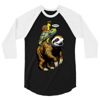 Sloth Turtle Snail Piggyback Slow Animal Speed Rac 3/4 Sleeve Shirt | Artistshot