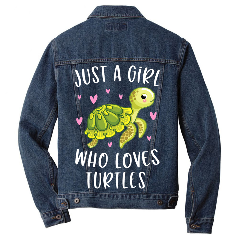 Sea Turtle Shirt For Girls Just A Girl Who Loves T Men Denim Jacket by KochDestines | Artistshot