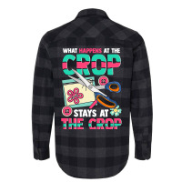 Scrapbooking What Happens At The Crop Hand Craftin Flannel Shirt | Artistshot